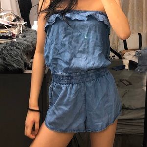 GARAGE denim romper